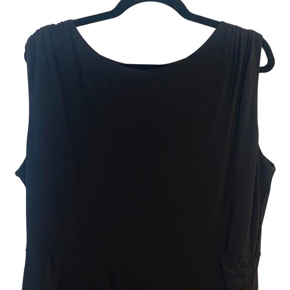 Lane Bryant Sleeveless Rouched Tie Ruffle Hem Black Dress Women’s Size 14/16 NWT - Picture 6 of 15